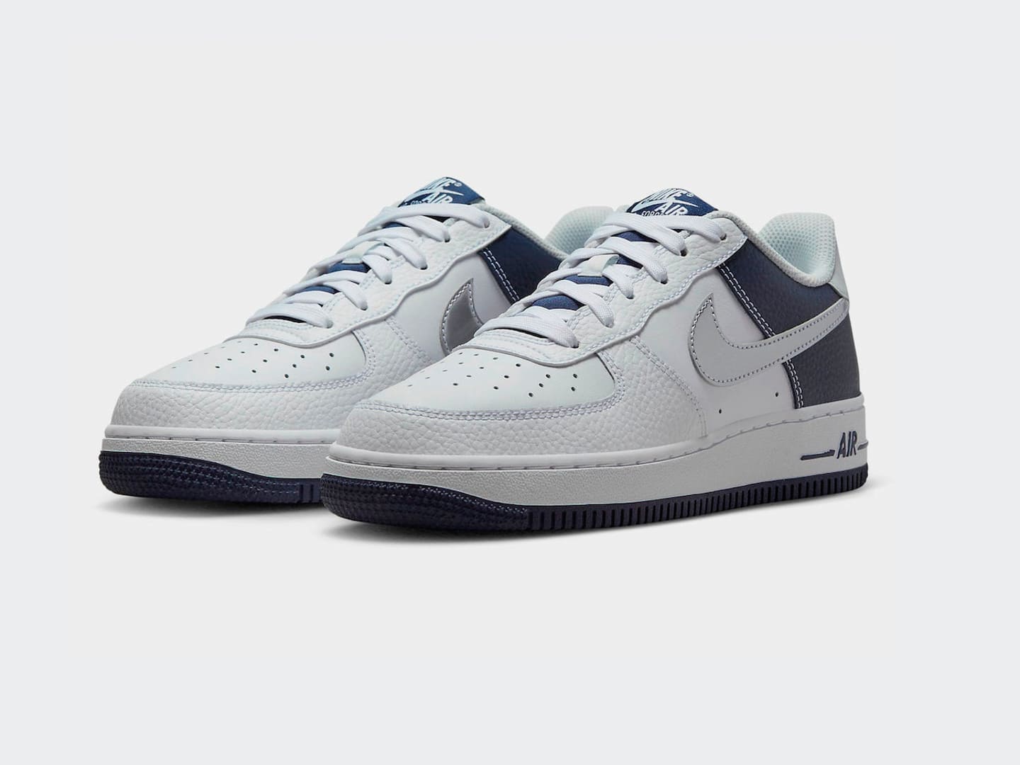 Nike Air Force 1 Low white metallic silver midnight navy DQ6048 100